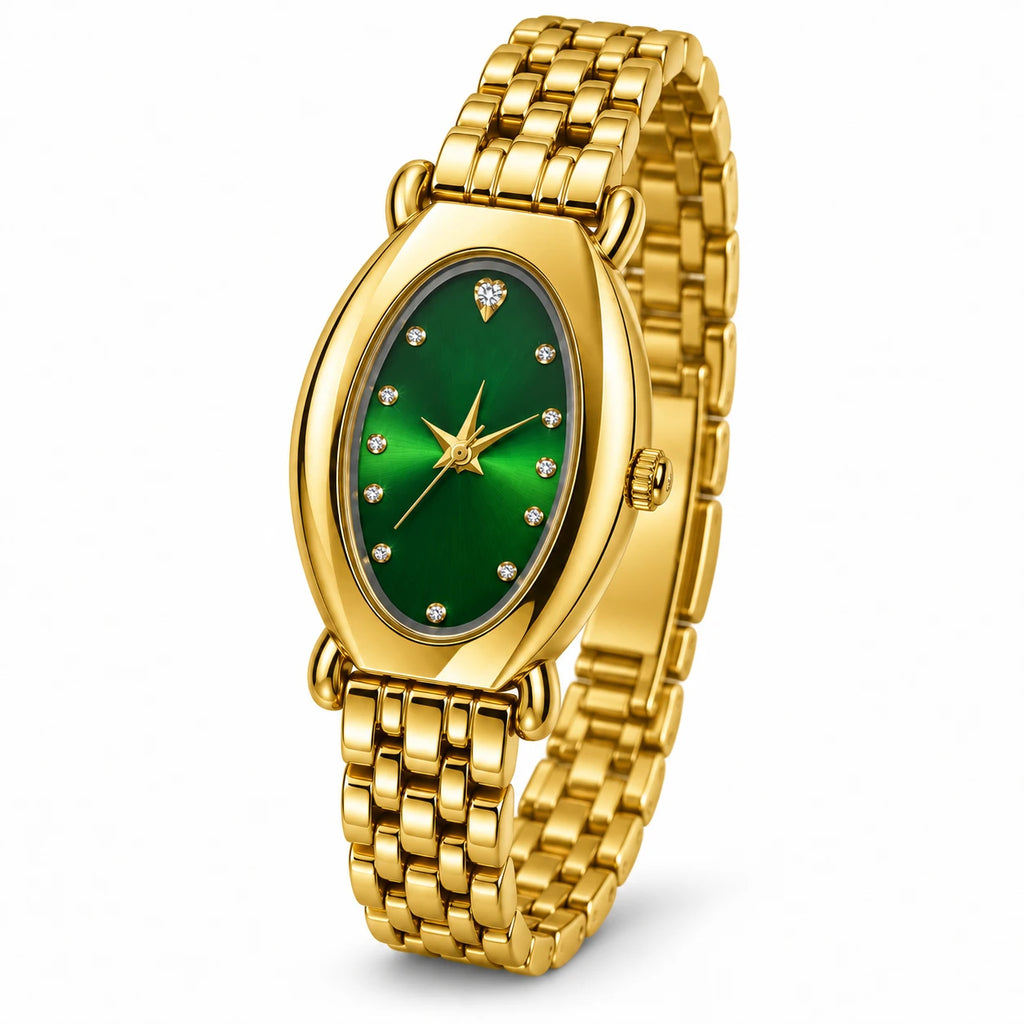 Lena Emerald Oval Watch