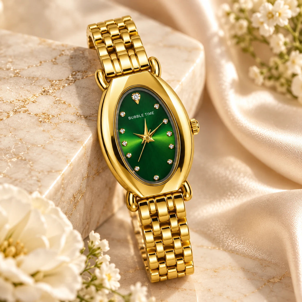 Lena Emerald Oval Watch