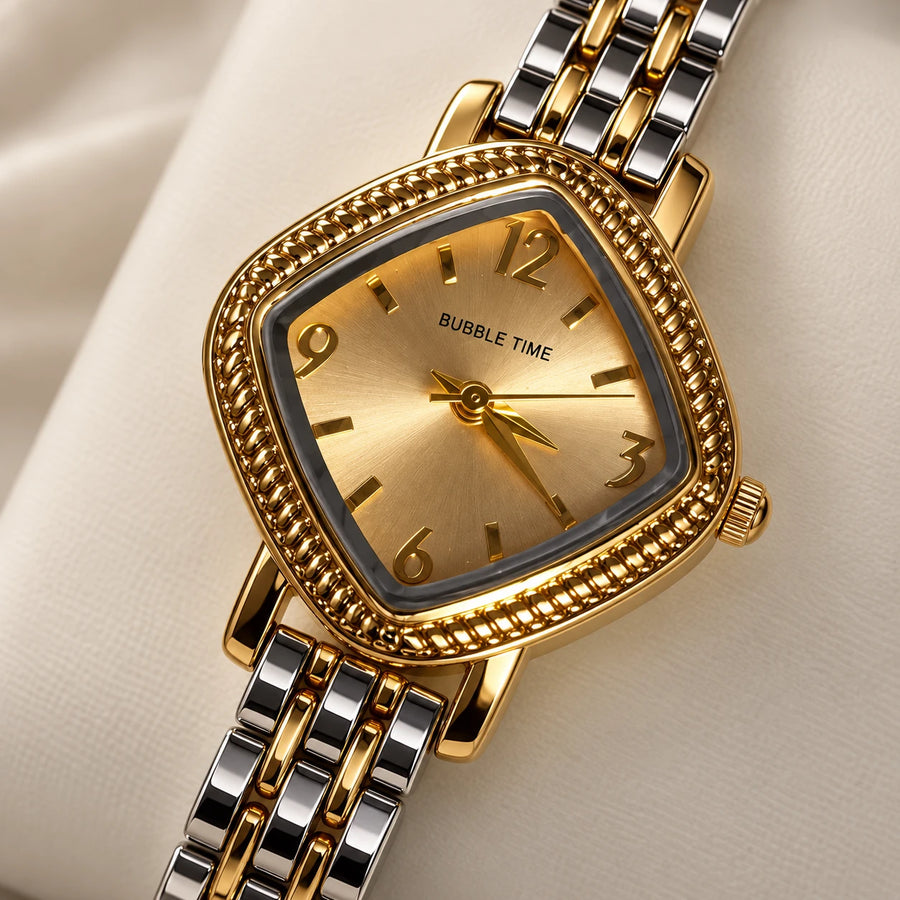 Hana Gold Watch shown in close detail
