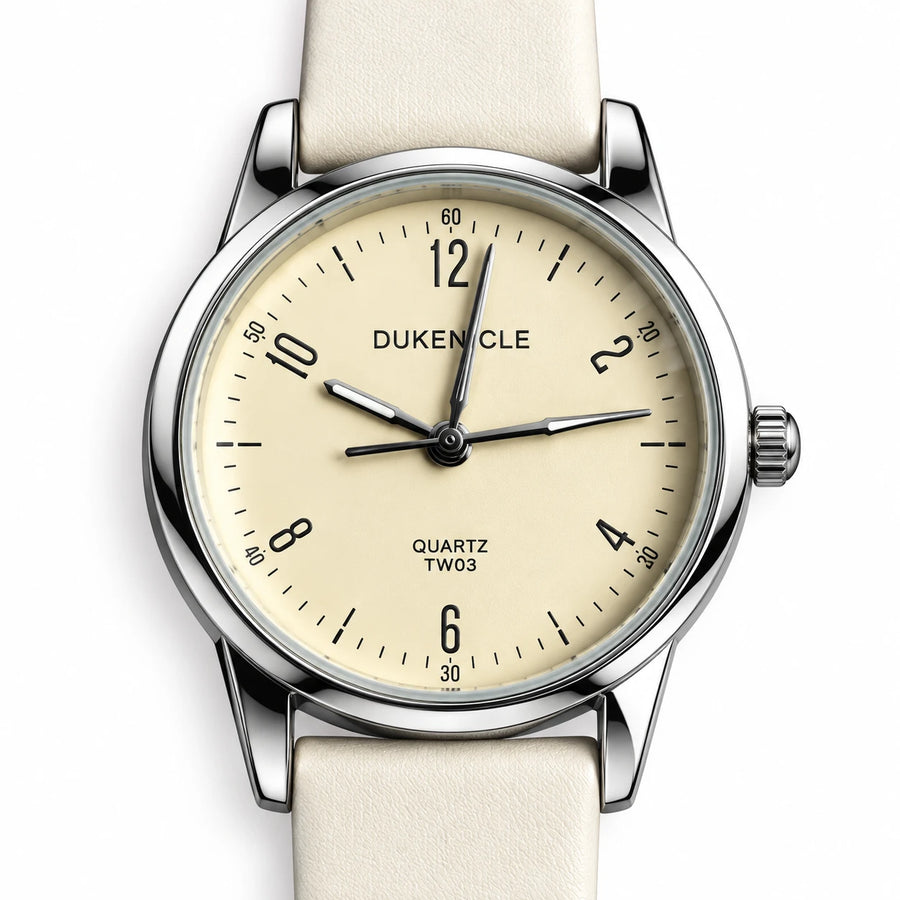 Elara Ivory Watch shown in close detail