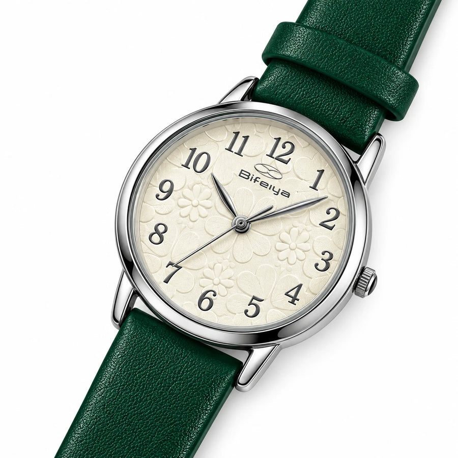 Ivy Green Watch shown in close detail
