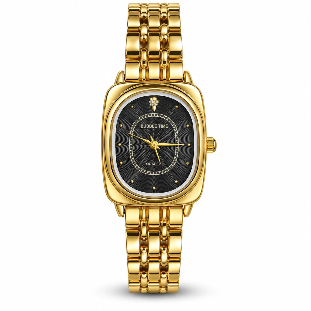 Leila Noir Gold Watch