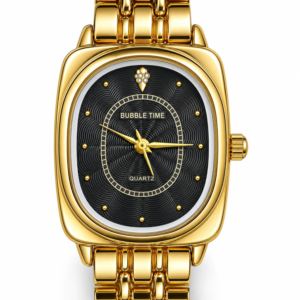 Leila Noir Gold Watch