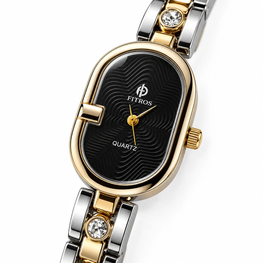 Faye Petite Oval Watch shown in close detail