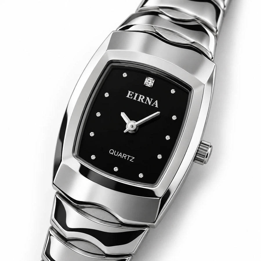 Vera Silver Watch shown in close detail